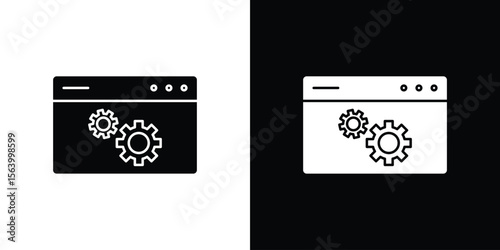 Software icon Vector Silhouette for graphic and web design collection