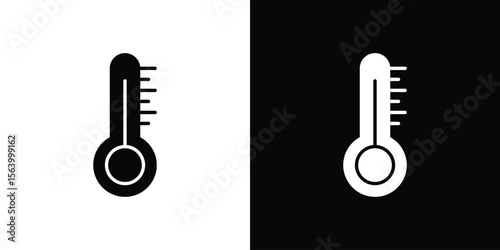 Thermometer icon Vector Silhouette for graphic and web design collection