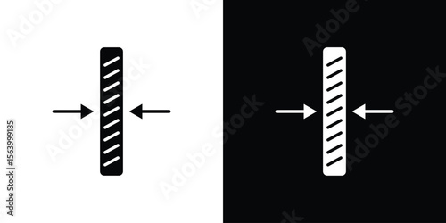 Thickness icon Vector Silhouette for graphic and web design collection
