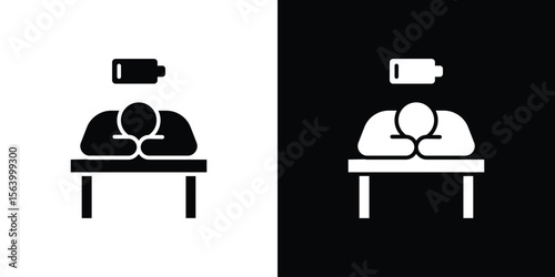 Tired person icon Vector Silhouette for graphic and web design collection