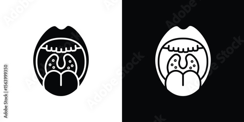 Tonsillitis icon Vector Silhouette for graphic and web design collection