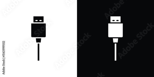 USB type c icon Vector Silhouette for graphic and web design collection