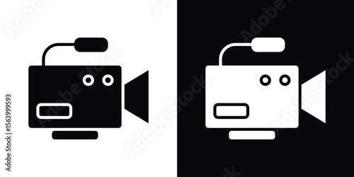Video camera icon Vector Silhouette for graphic and web design collection