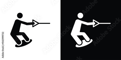 Wakeboarding icon Vector Silhouette for graphic and web design collection