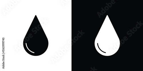 Water drop icon Vector Silhouette for graphic and web design collection
