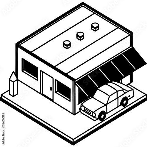 illustration of a modern house