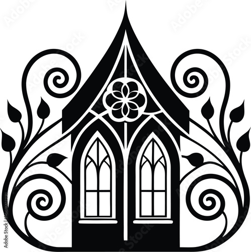 Gothic Fantasy Church Illustration