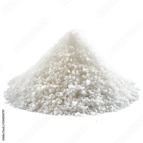 Pile of salt isolated on transparent background