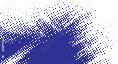 Blue Comic Halftone Brush Stroke Texture for Manga Backgrounds and Pop Art Posters