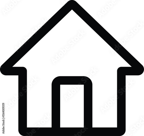 Home Button Icon with House Shape