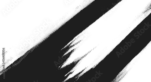 Black Dynamic Brush Stroke Texture for Manga Motion Lines and Comic Action Background Overlays