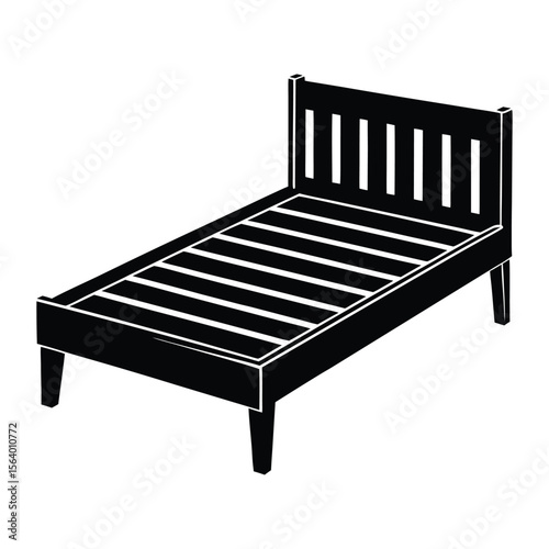 Simple Wooden Bed Frame Platform Single Bed