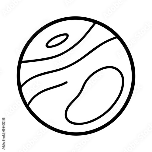 line icon pluto on white background vector
Vector icon on white background