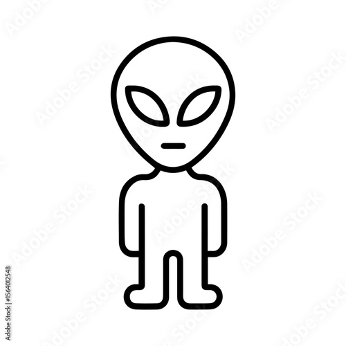 line icon alien on white background vector
Vector icon on white background