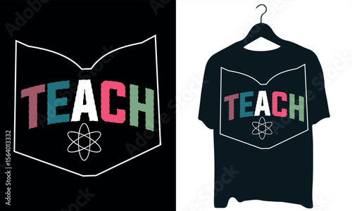 vector illustration of a black and white shirt,This tee brings back-to-school vibes for students and teachers alike — perfect for starting the year with confidence, color, and classroom energy.