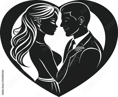 International Kissing Day Romantic moment Between Cute Couple Cartoon Characters.