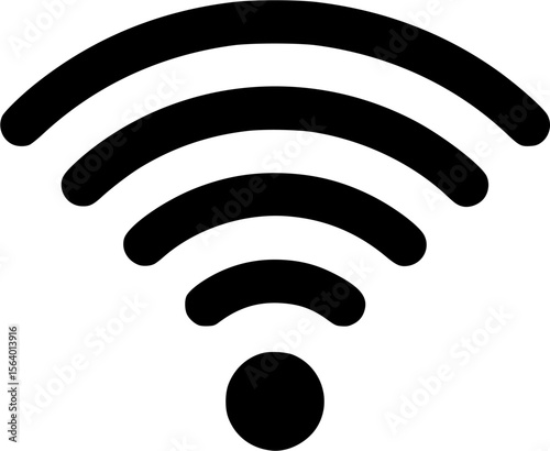 Wifi wireless internet signal flat icon for apps
