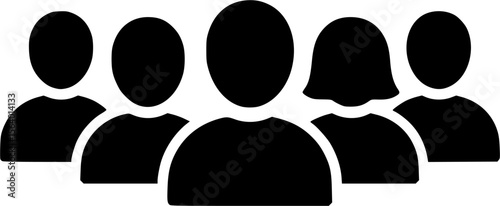 Group of people or group of users / friends flat icon for apps and websites
