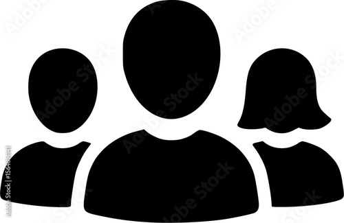 Group of people or group of users / friends flat icon for apps and websites
