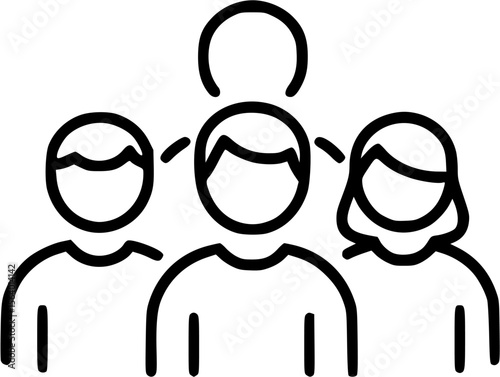 Group of people or group of users / friends flat icon for apps and websites
