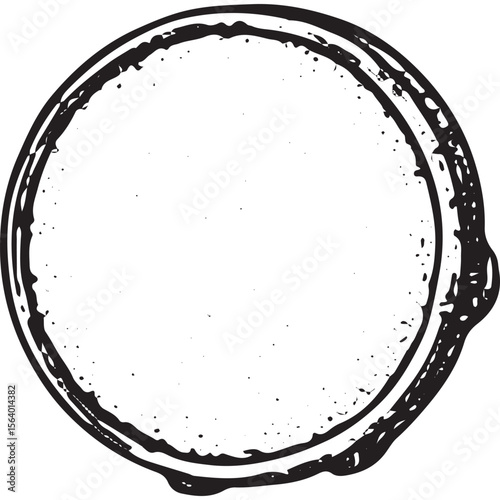 Explore this vintage black-and-white drumhead illustration, ideal for music art, percussion designs, and creative projects