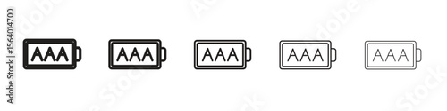 AAA battery icon. modern outline style vector icons series