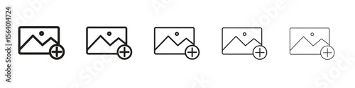 Add photos icon. modern outline style vector icons series