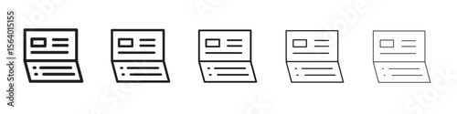 Bankbook icon. modern outline style vector icons series