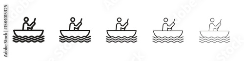 Boat race icon. modern outline style vector icons series