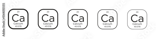 Calcium icon. modern outline style vector icons series
