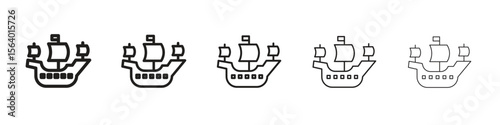 Caravel icon. modern outline style vector icons series