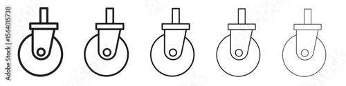 Cart trolley wheel icon. modern outline style vector icons series