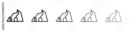 cave icon. modern outline style vector icons series