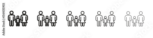 Child custody icon. modern outline style vector icons series