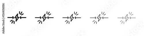 Conflict icon. modern outline style vector icons series