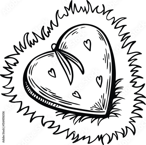 Cartoon vector illustration of a funny hedgehog with an apple