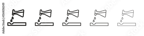 Corrosive substance icon. modern outline style vector icons series