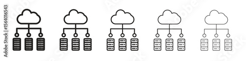 Data center icon. modern outline style vector icons series