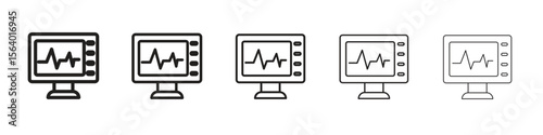 EKG monitor icon. modern outline style vector icons series