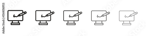 Electronic signature icon. modern outline style vector icons series