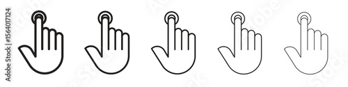 Finger control icon. modern outline style vector icons series