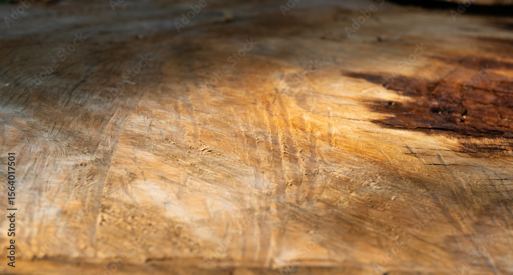 Naklejka premium Empty wooden table top closeup