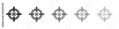 Gun target icon. modern outline style vector icons series