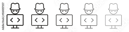 Hacker icon. modern outline style vector icons series