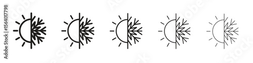 Hot and cold icon. modern outline style vector icons series