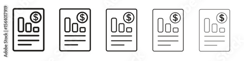 Income statement icon. modern outline style vector icons series