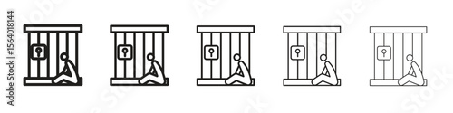 Jail icon. modern outline style vector icons series