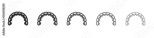 Lingual braces icon. modern outline style vector icons series