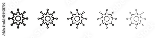 Microservices icon. modern outline style vector icons series