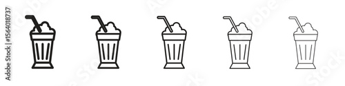 Milkshake icon. modern outline style vector icons series